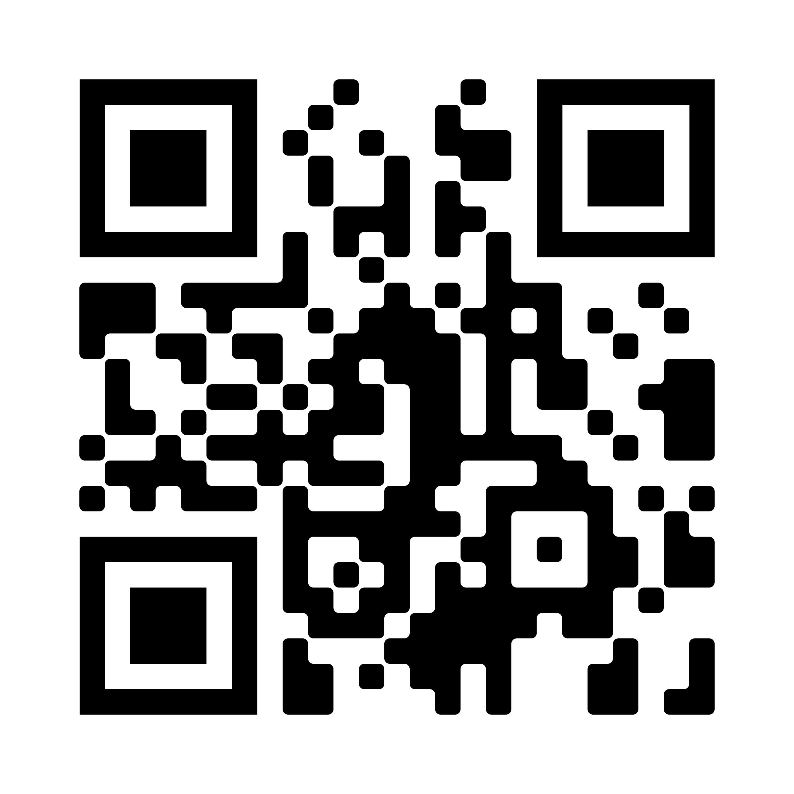 A black and white QR code on a white background.